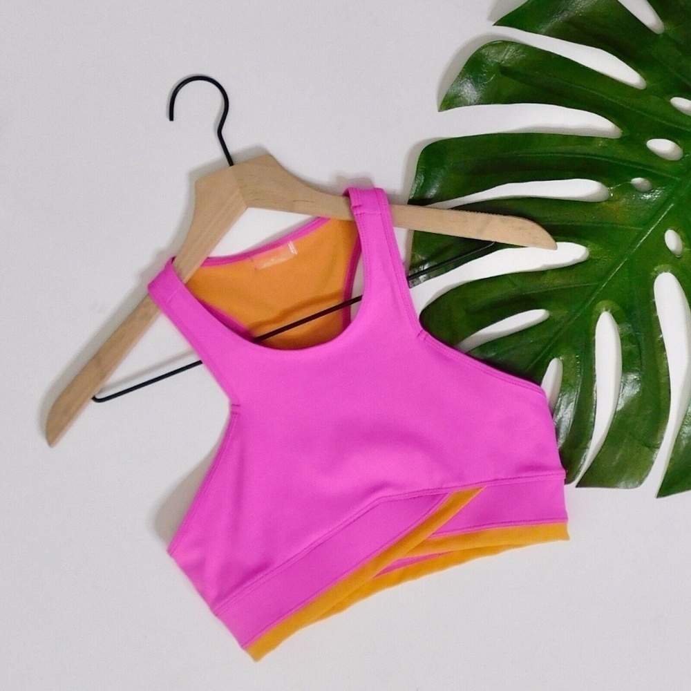 Free People Pink and Orange Sports Bra - Picture 3 of 14